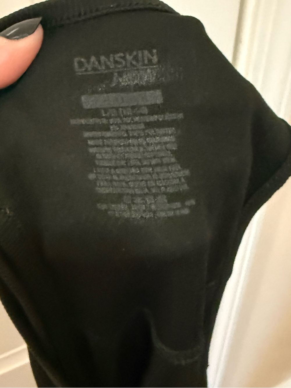 Danskin Ribbed Racerback Tank- Black, L - Picture 4 of 4